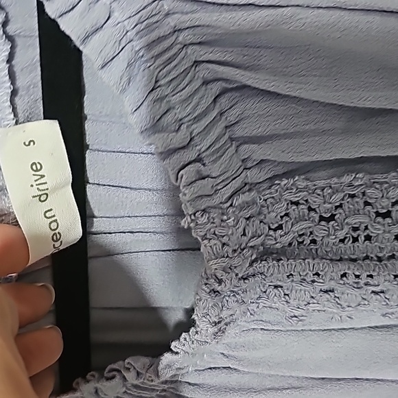 Off-the-Shoulder Periwinkle Summer Dress - Picture 8 of 9